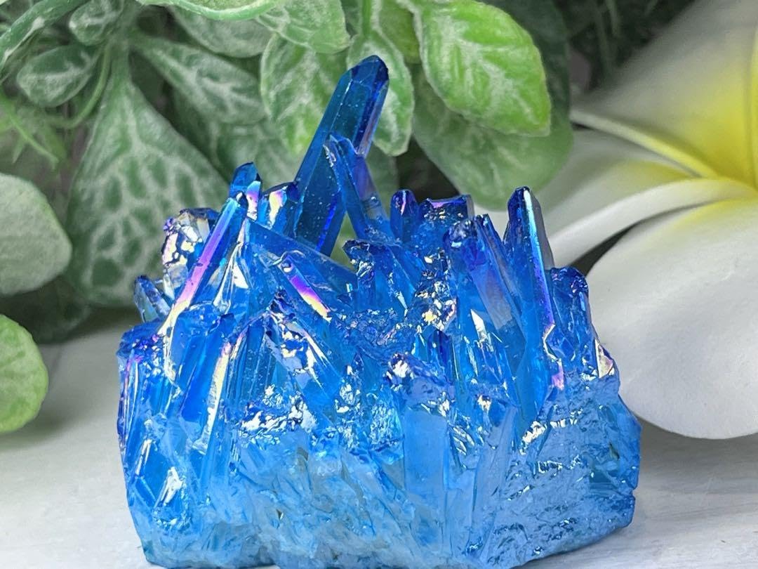 Amazon.co.jp: 七色の夢? アクア オーラ水晶 クリスタル